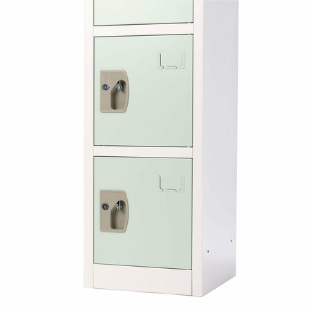 Adiroffice Large 6 Door Locker, Misty Green, 4PK ADI629-206-MGRN-PKG-4